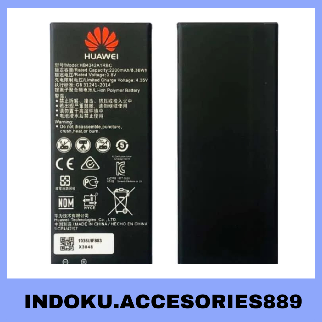 Baterai Batre Huawei HB4342 HONOR 4A Y5 Y5ii Y6 Y6ii CUN L22 U29 SCL L01 L04 L21 U31