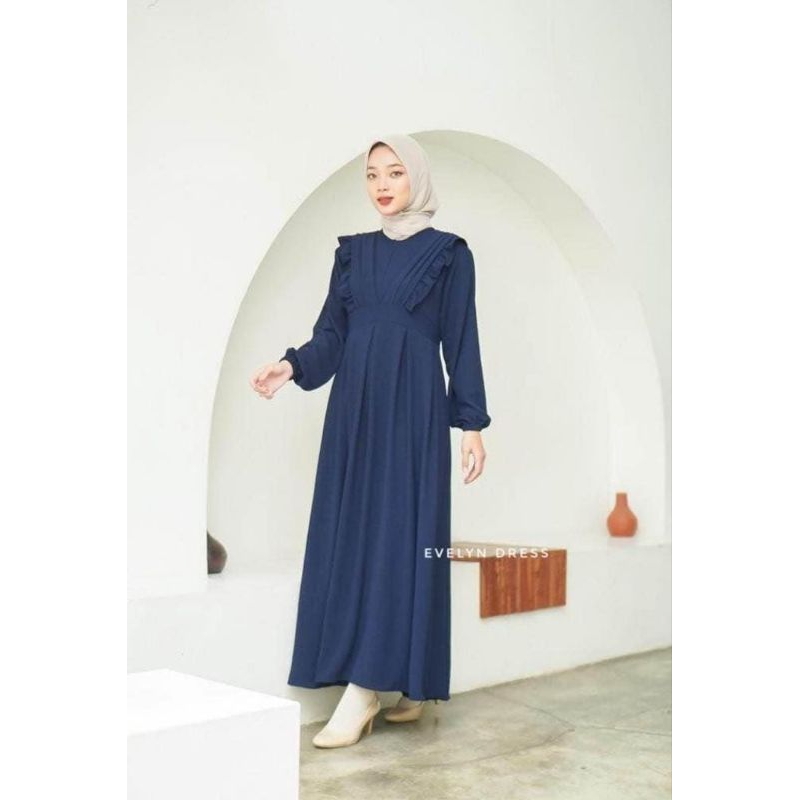 Evelyn Dress_Model modis kekinian_ Model trendi ( COD)