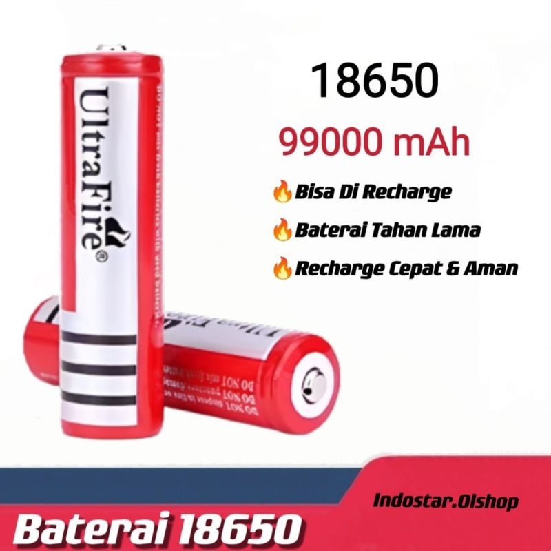 Baterai Isi Ulang 18650 3.7V li-ion 8800 mahal 3