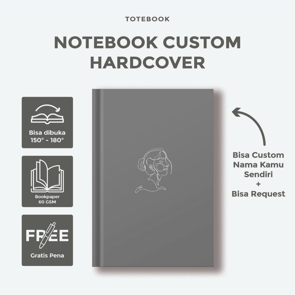 

Notebook Custom 50 lembar / Custom Notebook - Agenda / Notes / Planner / Diary / Jurnal / Hadiah / Kado / notebook custom / notebook unik / notebook keren