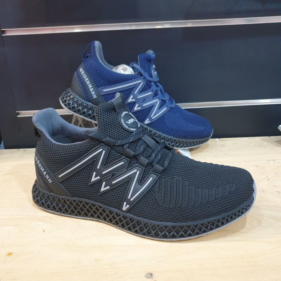 Sepatu sneakers weidenmann matrix 01 black.original weidenmann terbaru