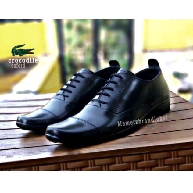 BEST PRODUCT - Sepatu Pantofel Pria Pakai Tali Dan Tanpa Tali Hitam Coklat Kekinian Pendek Swedian Leather Kulit Formal Kerja Kantor