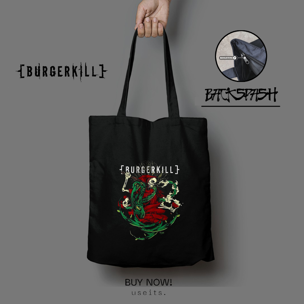 Tas Totebag Band Burgerkill Custom Pria Wanita - BURGERKILL