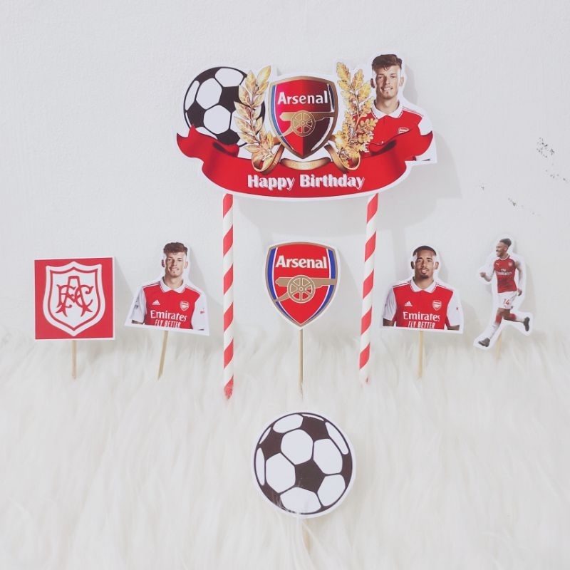 Topper Arsenal Topper Sepak Bola Topper ulang tahun topper karakter topper happy birthday topper tar