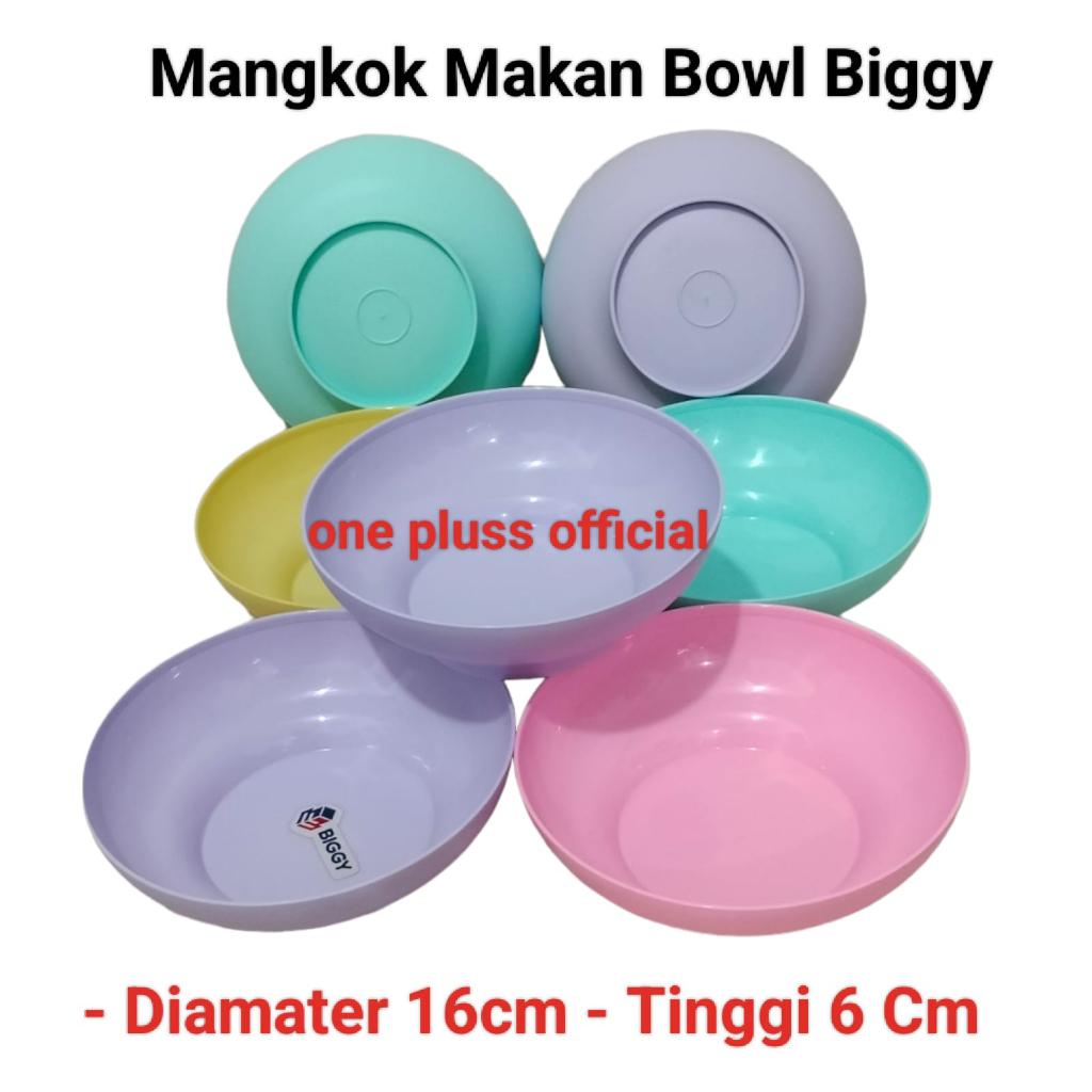 Mangkuk makan BOWL / Piring makan / Mangkuk bahan Plastik Biggy Bpa Free