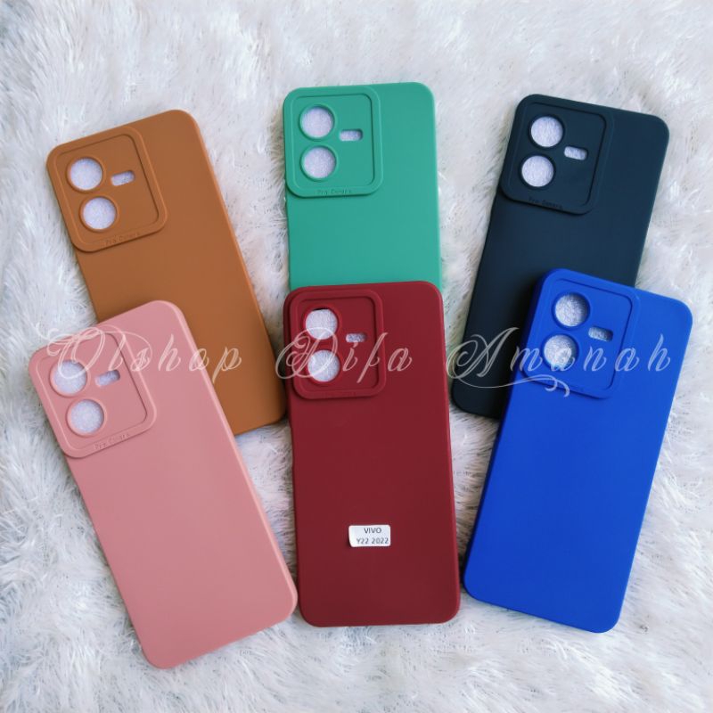 CASE VIVO Y22 Y22S CESING SILIKON AERO PRO CAMERA FUL COLOUR MACARON