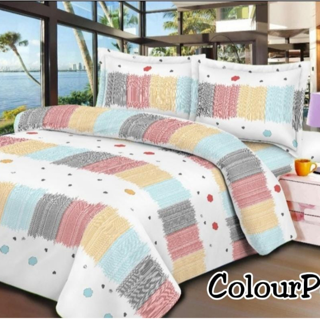 Sprei Set JUMBO 240x200 Katun BONITA/Sprei JUMBO Motif-Colorpan