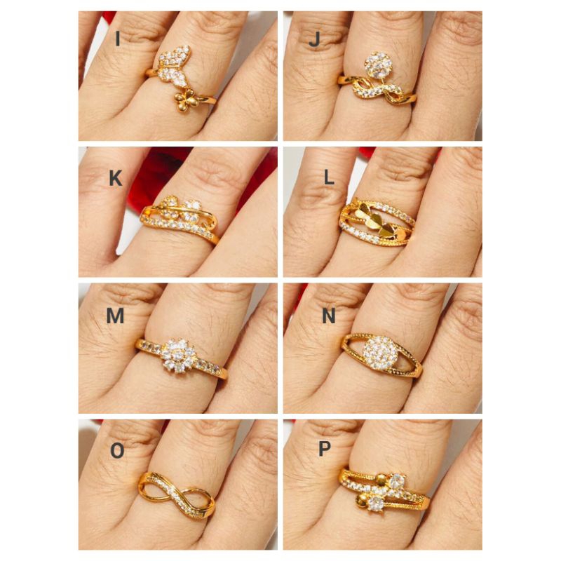 RK06. Cincin xuping dewasa lapis emas dgn mata zircon