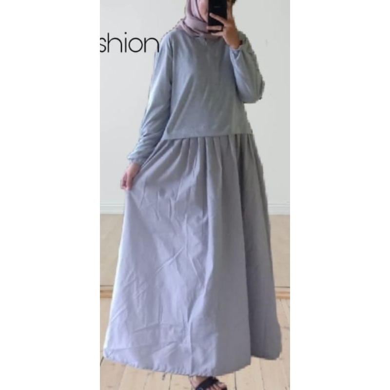 gamis couple kekinian ibu dan anak / remaja tanggung / abg /gamis NAJLA Maxi dress