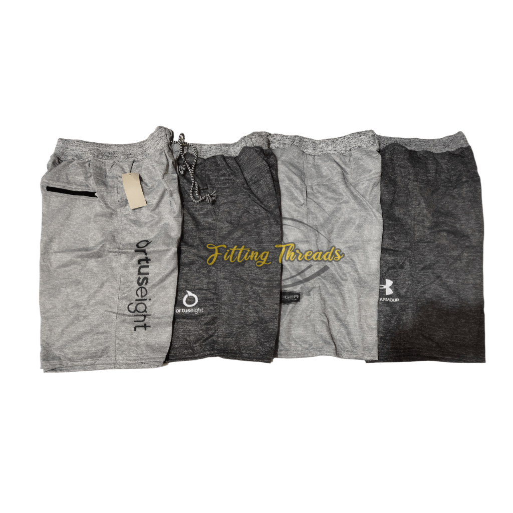 Celana Pendek Pria / Celana Harian Cowok Pinggang Rib / Celana Santai Polos Bahan Kaos / Celana Hawai