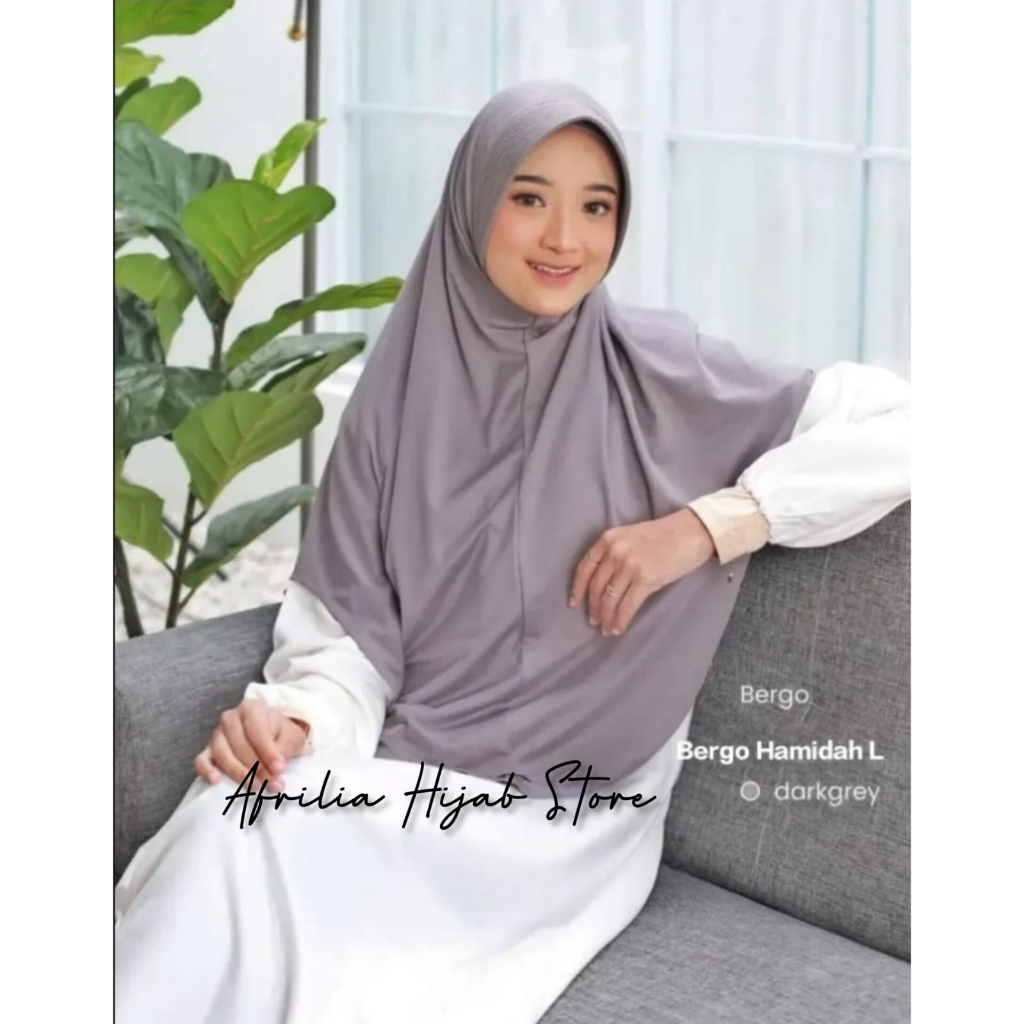 Jilbab Bergo Hamidah Jersey Premium // Hijab Bergo Jersy Hamidah L