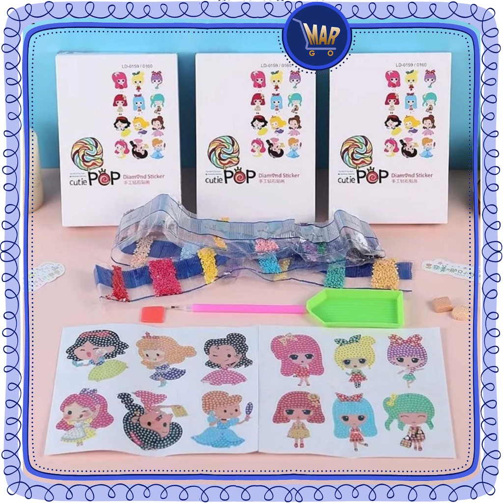 Stiker Diamond Cutie PoP Sticker Diamond DIY Stiker Mutiara Painting Kit