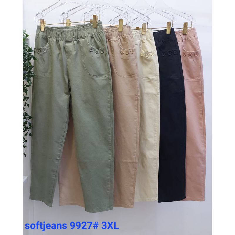 size XL-7XL celana soft jeans import premium