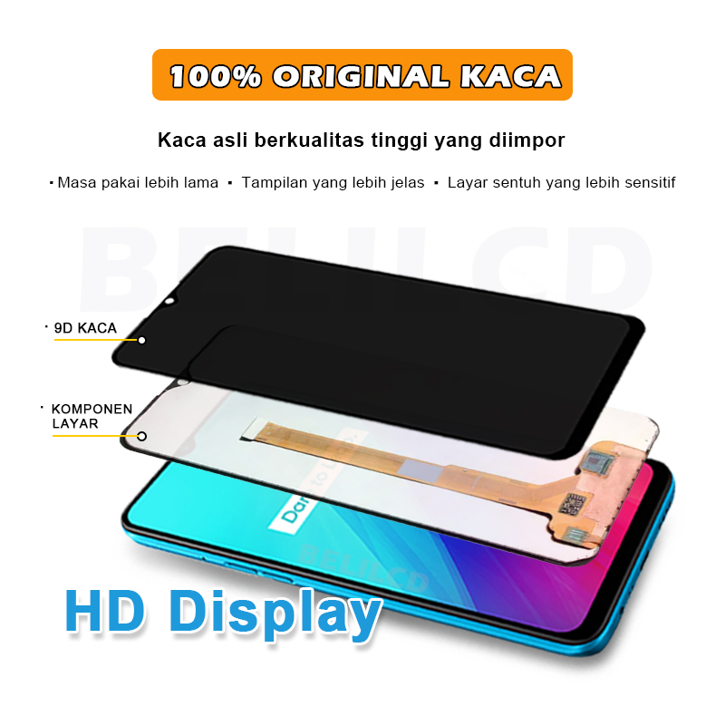 [ORIGINAL] LCD Realme C11 C12 C15 2020 / OPPO A15 A15S Fullset Touchscreen ORI Touch Screen Bagian Digitizer Layar Sentuh Versi Tinggi