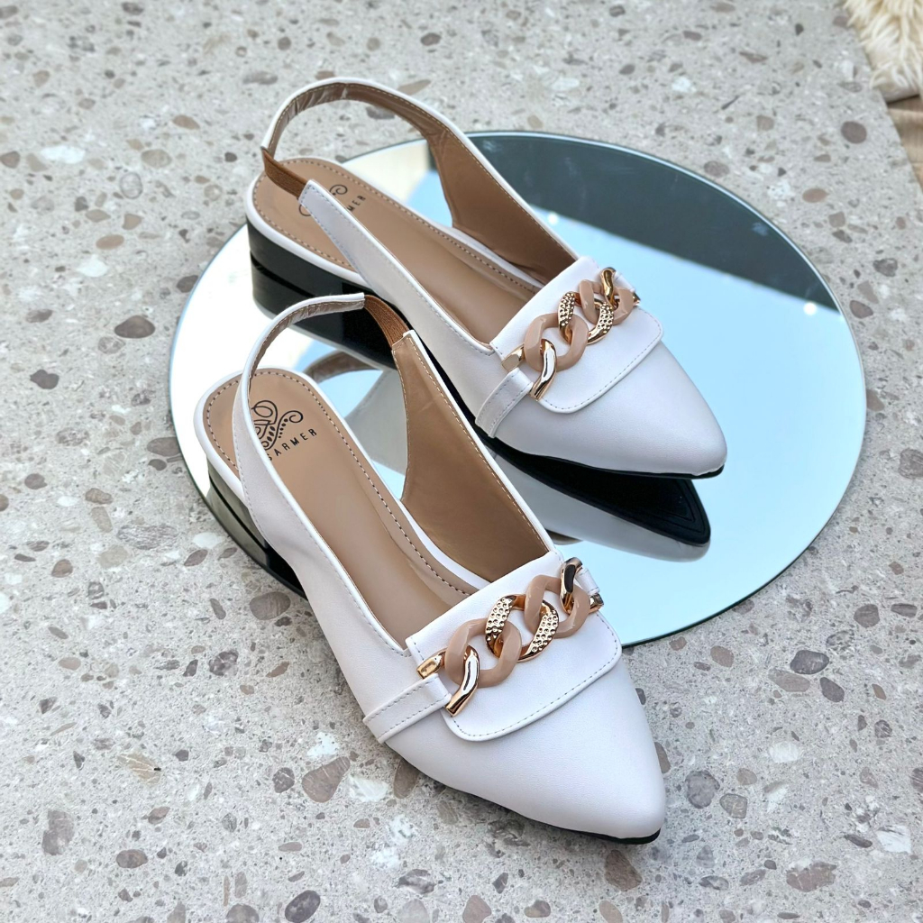 SARMER - LORIA HEELS 3CM WHITE