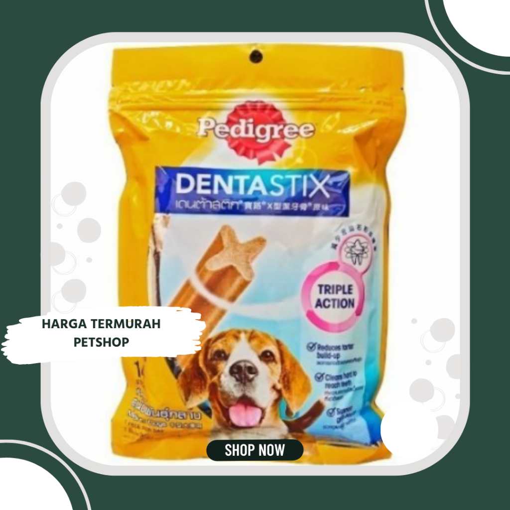 GROSIR PEDIGREE DENTA STICK VP MEDIUM 344GR X 6 /SNACK ANJING