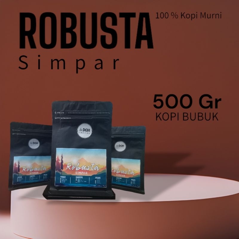 

ROBUSTA SIMPAR 500 gr (kopi bubuk)