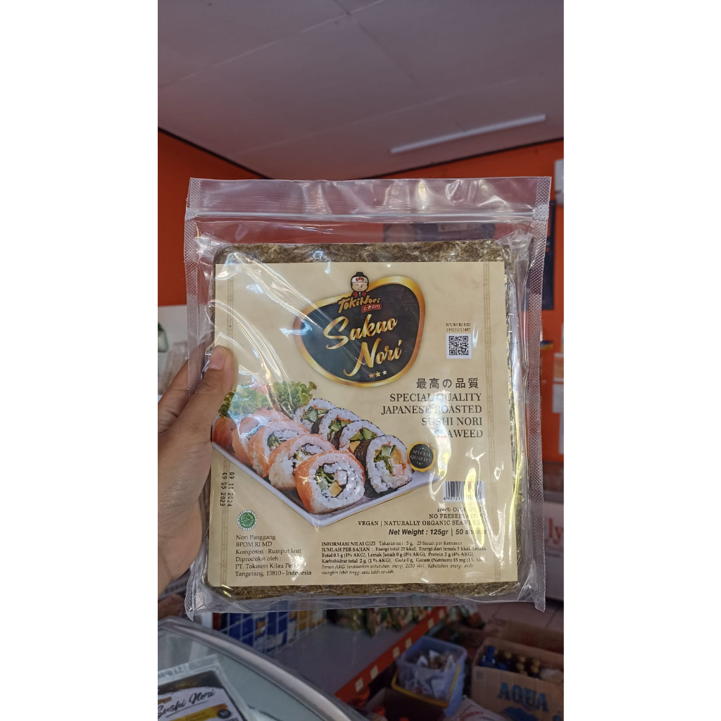 

Sakao Nori Sushi Nori Spesial | Seaweed Rumput Laut Halal MUI Kemasan 50 Lembar