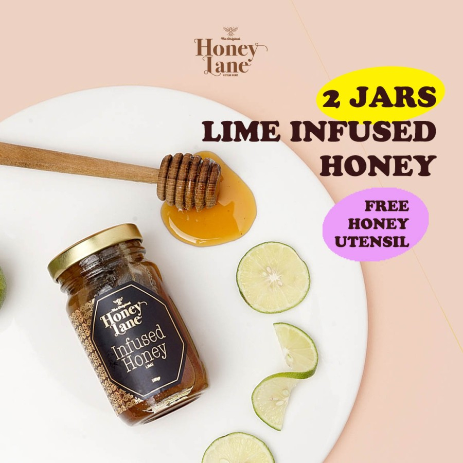 

2 Jars Lime Infused Honey | Madu Murni Infused Jeruk Nipis -Honey Lane