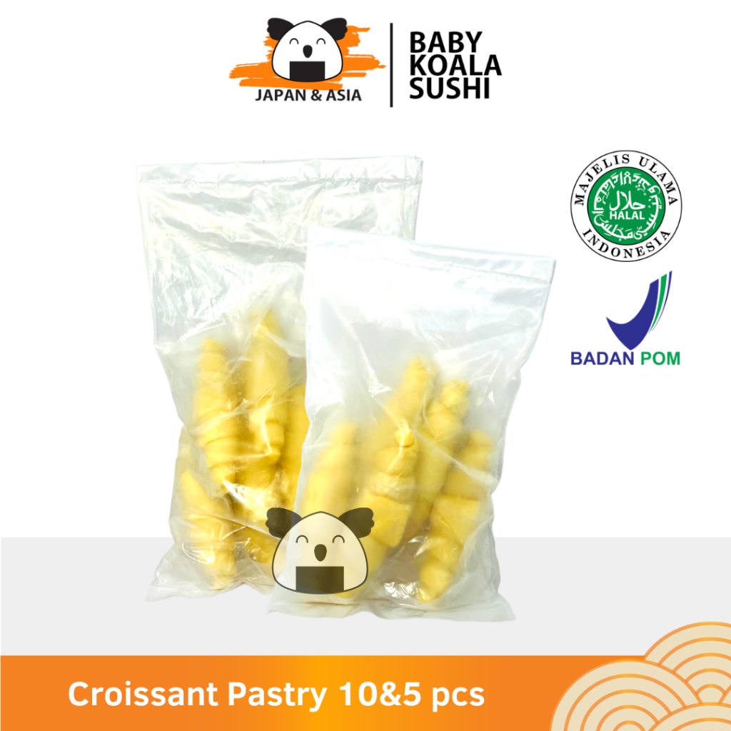 

BONPATIS Croissant Butter Frozen 30g Halal | Croffle Pastry Fuff Panggang Seperti Dear Butter