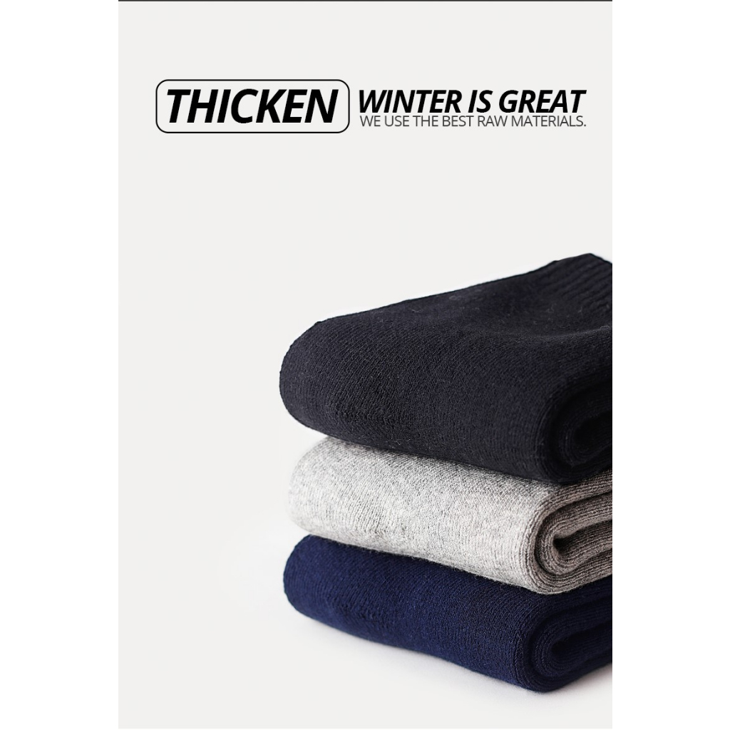 Kaos Kaki Panjang Tebal 100% Katun Kualitas Tinggi