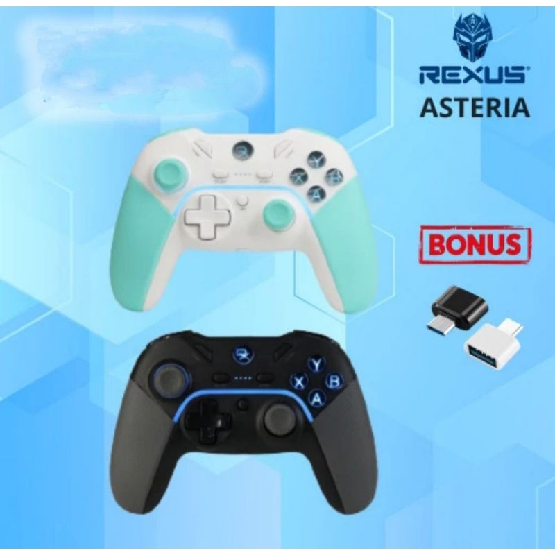 Rexus Daxa Asteria AX1 Wireless Gamepad Joystick-White-mint free OTG