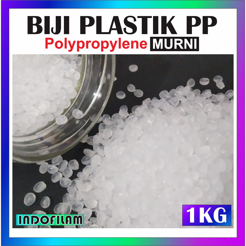 1 KG BIJI PLASTIC PLASTIK PURE POLYPROPYLENE PP MURNI NATURAL BUKAN DAUR ULANG BUKAN RECYCLE ORIGINA