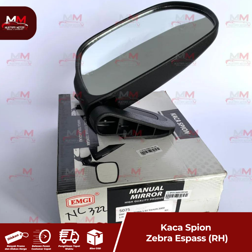 KACA SPION MIRROR DAIHATSU ZEBRA ESPASS KANAN RH EMGI ORIGINAL