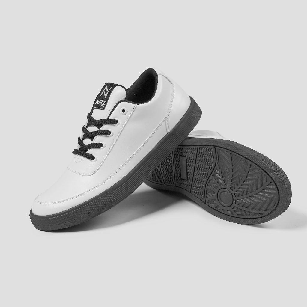 Sepatu Sneakers Pria Casual White Kerja Kuliah Hangout Shoes Cowok Trendi Premium Trendi Original Naz Dedrick