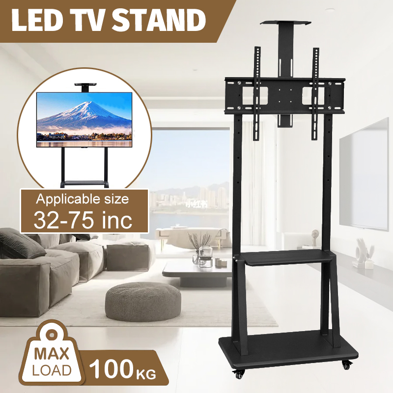 Bracket Standing TV roda dorong LED TV 32&quot;- 85&quot; + Tray PORTABLE RACK TC1700 Versi yang disempurnakan