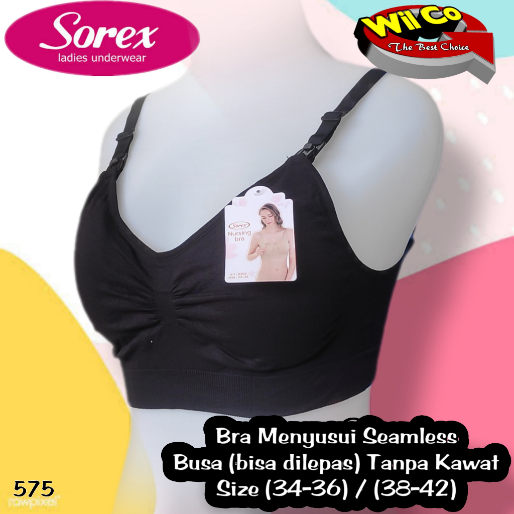 K575 - BRA/BH MENYUSUI PAKAIAN DALAM WANITA IBU HAMIL SOREX KANCING DEPAN 3 PENGAIT