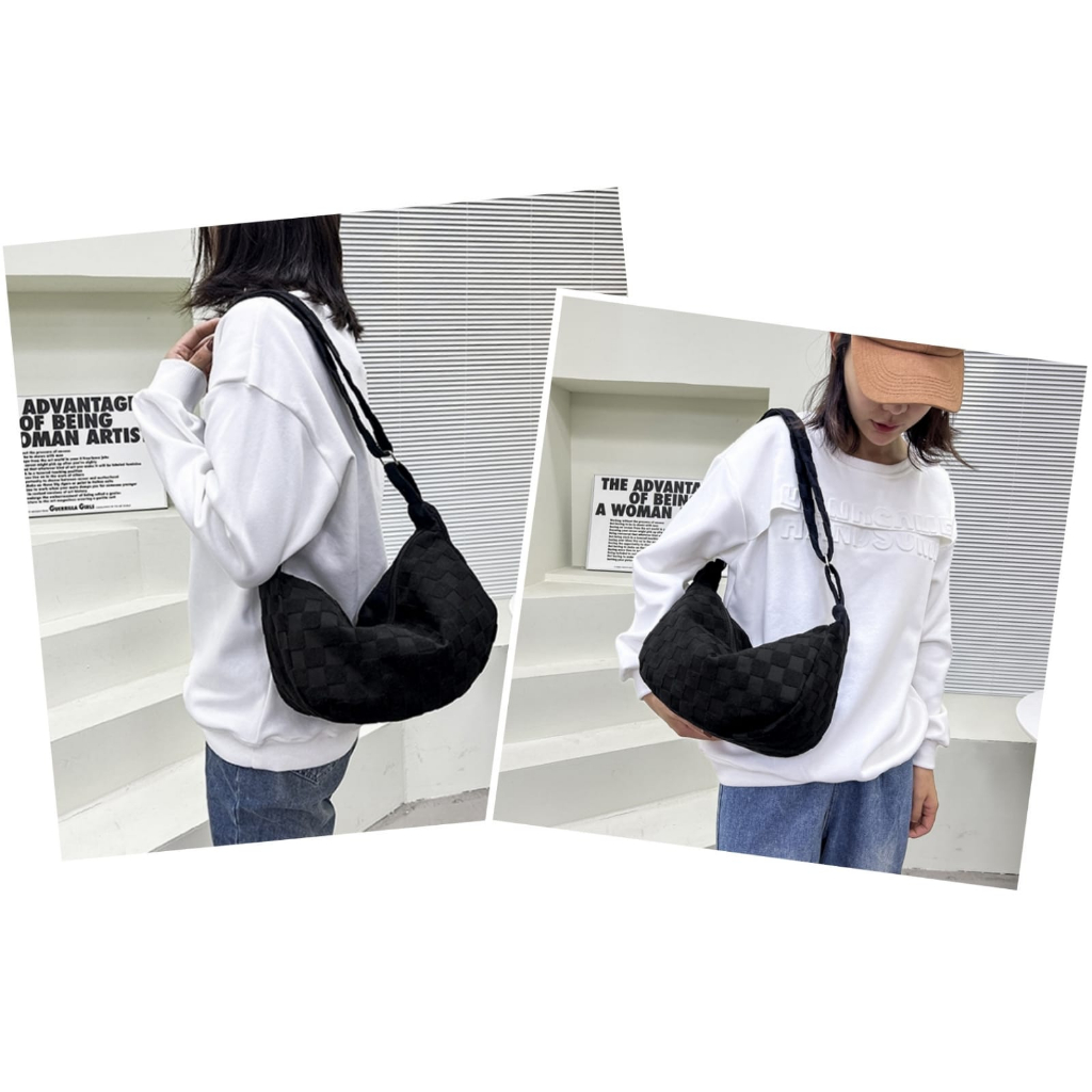 TAS SELEMPANG WANITA KEKINIAN BRANDED BATAM MURAH NILON HITAM JENINE TA827B5 IMPORT SLING BAG CEWEK KOREA SHOULDER BAHU REMAJA FASHION PREMIUM TERBARU SIMPLE CASUAL LUCU