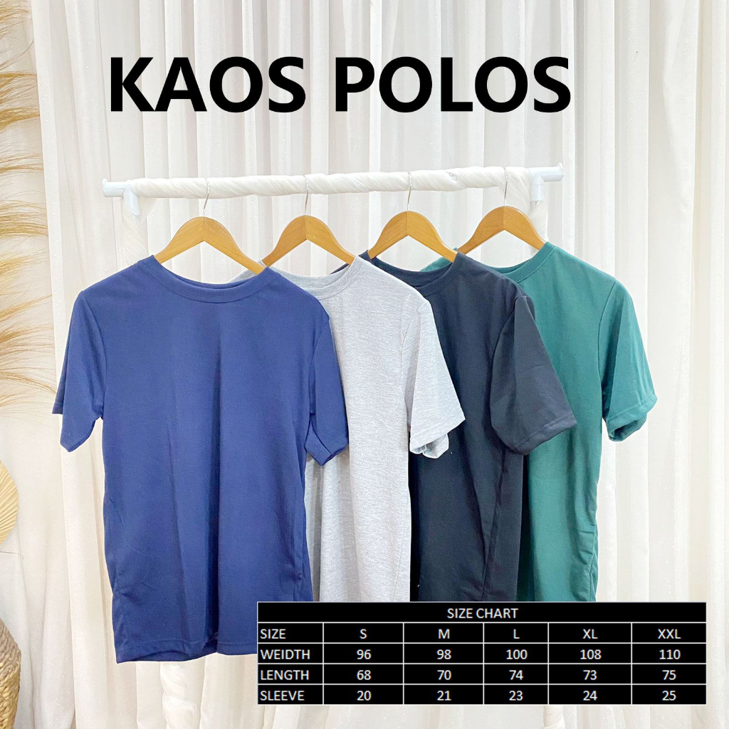 Kaos Polos PE UNISEX  S, M, L, XL, XXL / Kaos polos Pria Cowok / Kaos Polos Wanita Cewek / Kaos Oblong Pria Casual Neck O Premium PE 24s