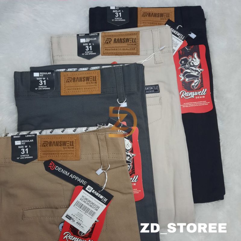 Celana Chino Chinos Pria Stretch Reguler Slimfit