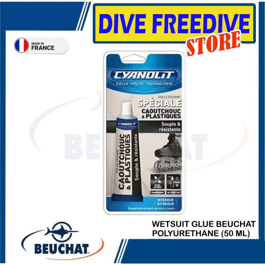 Glue Lem Wetsuit Beuchat Open Cell Dive Suit 50ml Repair Perekat Tambal Penambal Pakaian Baju Selam 