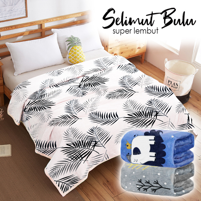 Selimut Dewasa Bulu Halus Premium Size 150x200cm Super Tebal High Quality Polyester Perlengkapan Tidur Rumah Tangga Import - HK610 - ComfortHomes