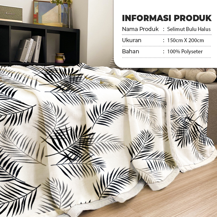 Selimut Dewasa Bulu Halus Premium Size 150x200cm Super Tebal High Quality Polyester Perlengkapan Tidur Rumah Tangga Import - HK610 - ComfortHomes