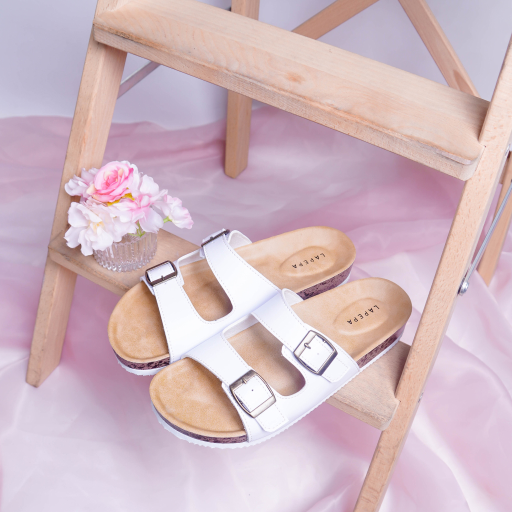 Adarastore - Lapepa JINNY SERIES Sandal Wanita Casual Sendal Slop Puyuh Bekinian Model Birken Ban Dua