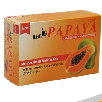 RBL PAPAYA BRIGHTENING SOAP - SABUN PAPAYA RBL BPOM - PAPAYA SOAP