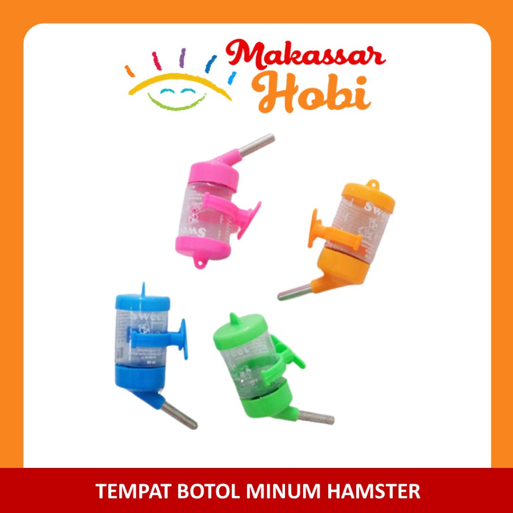 Botol Minum Hamster Sugar Glider Landak Mini Gerbil 60ml 80ml 100ml