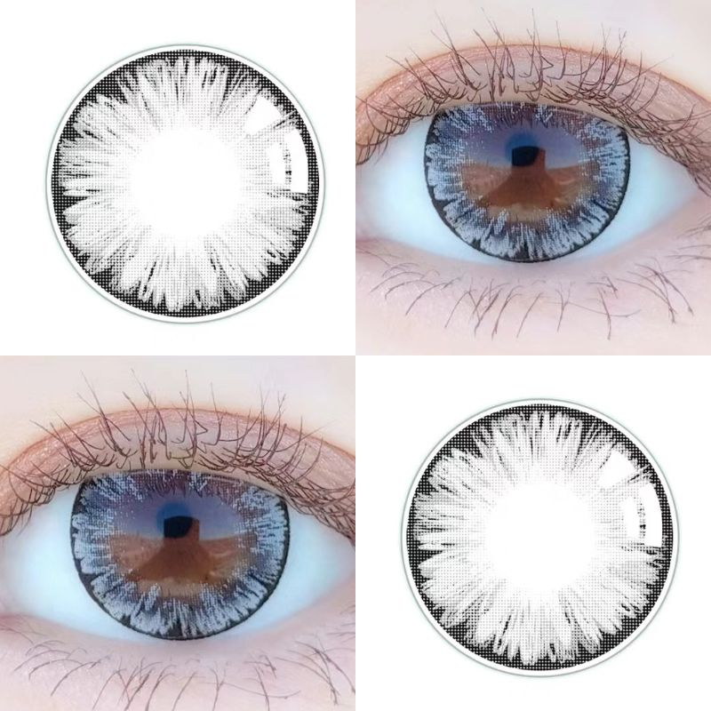 SOFTLENS BIG EYES BLACK COLORED LENSES 14.5mm-Moonstone 14.2mm