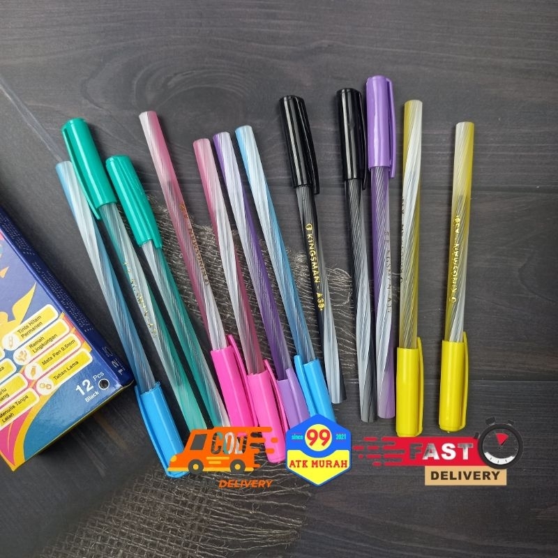 Pulpen KINGSMAN/Pulpen Ulir/Bolpoin/Pulpen Murah/pena