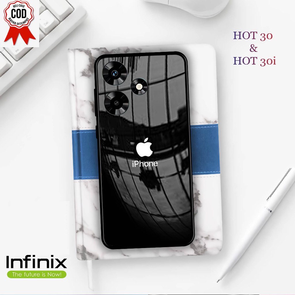 Softcase Kaca INFINIX HOT 30 & 30i  - Case Handphone INFINIX HOT 30 & 30i [T01]