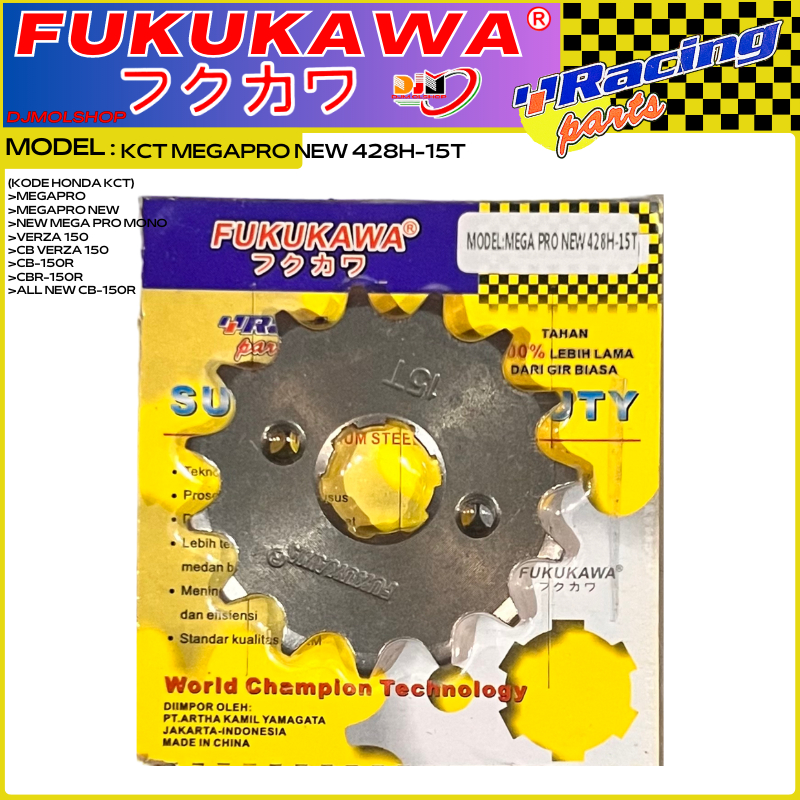 FUKUKAWA GEAR SET RACING HONDA CBR 150R LED (LUBANG 6)