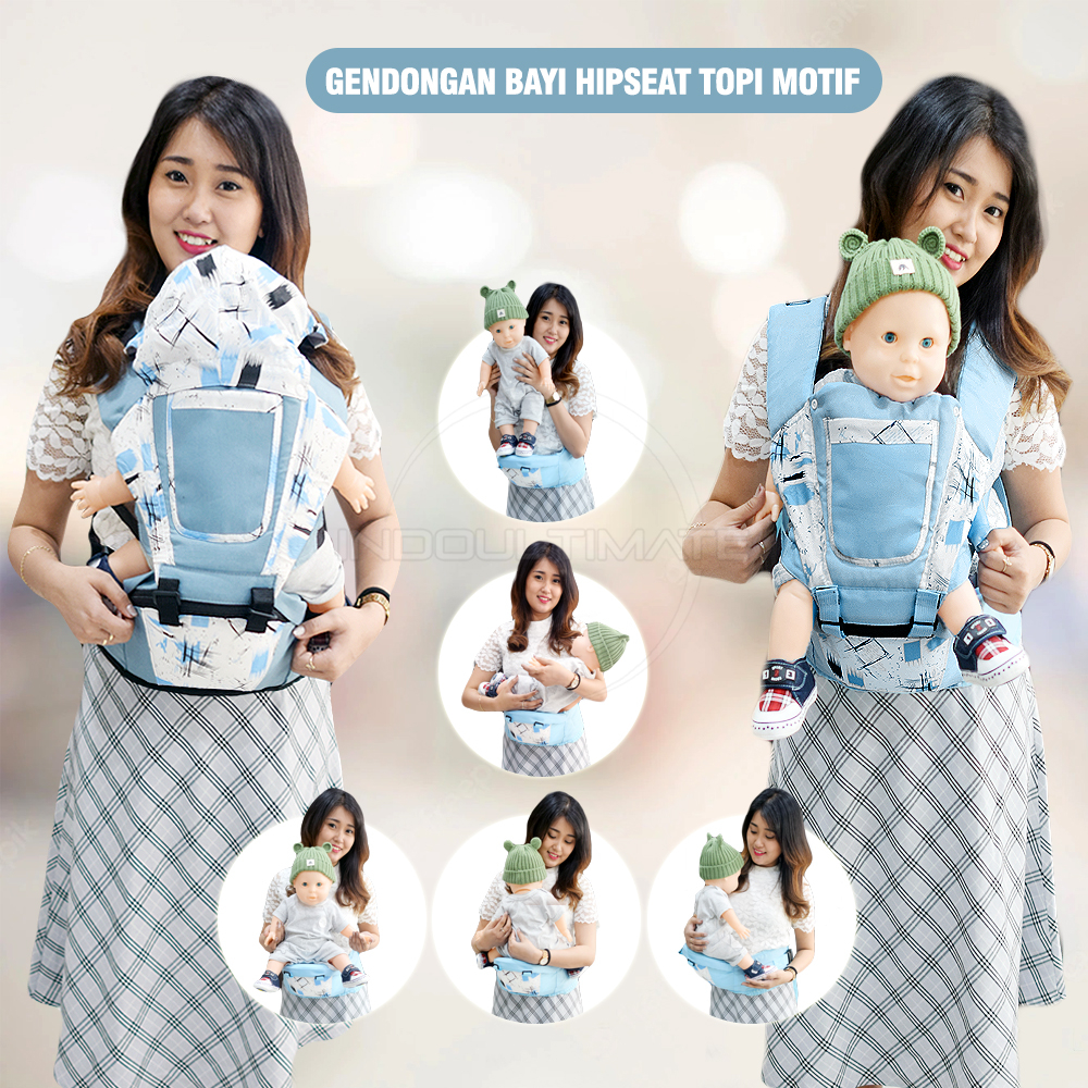 7in1 Gendongan Hipseat Bayi BOBO BABY Dengan Topi GBSL-1200 Gendongan Bayi Depan Hipseat Baby Carrier Model Terbaru Gendongan Bayi Samping Multifungsi Instan Gendongan Anti Pegal