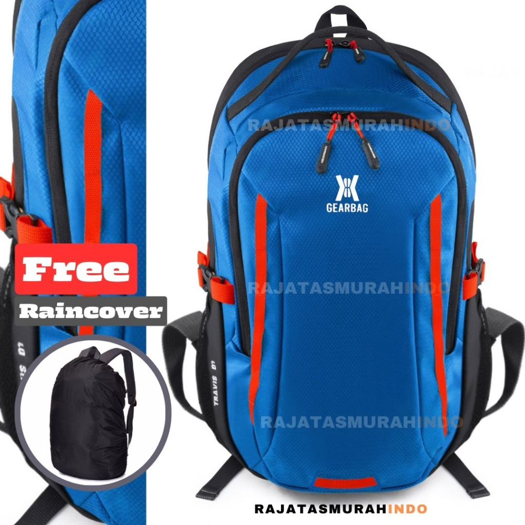 RTM - Ransel Gear Bag 13157 TRAVIS - Ransel Outdoor Pria FREE RAINCOVER - Ransel Laptop - Ransel Pria