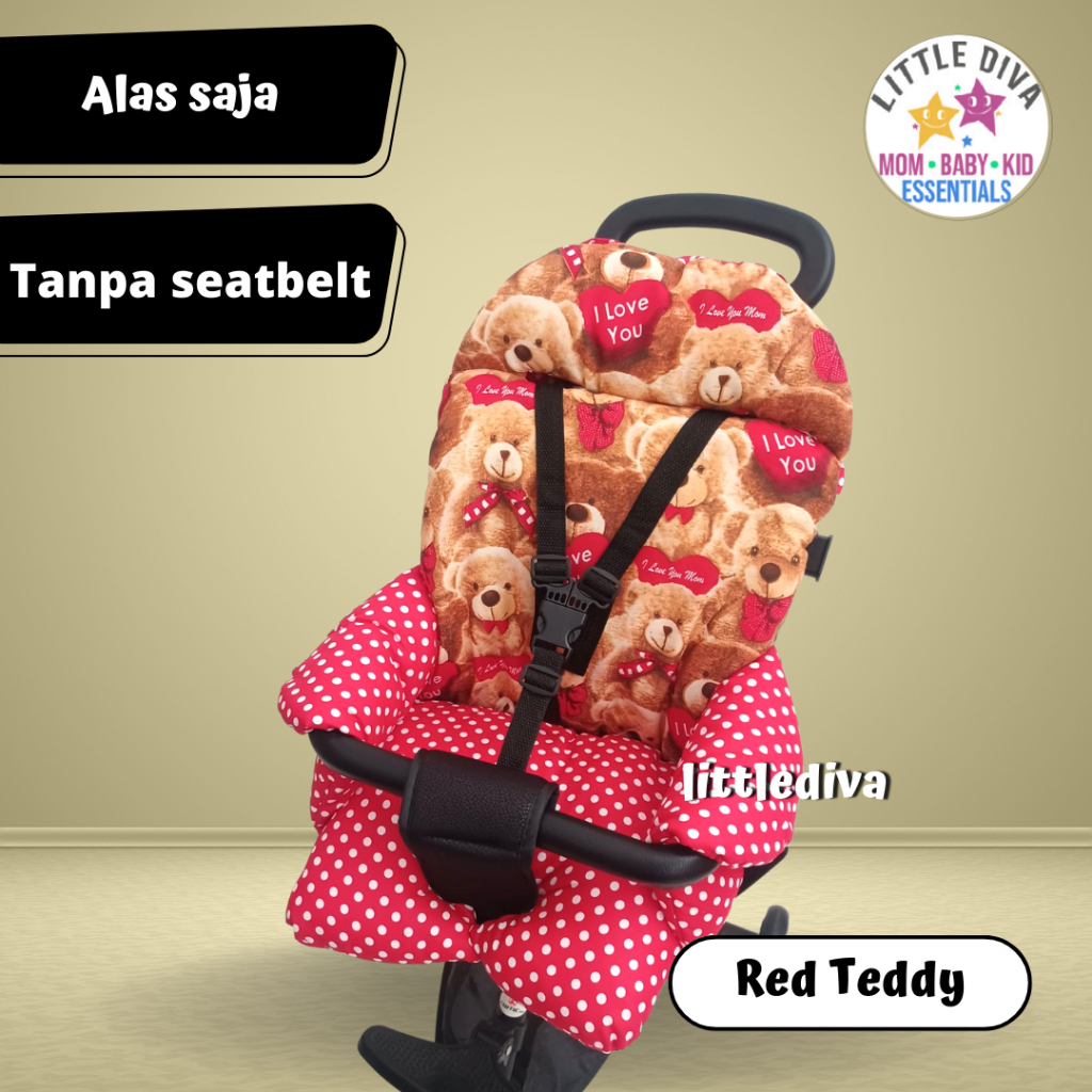 RED TEDDY Egg 40 CM Motif / TANPA TALI SEATBELT baby elle rider pmb exotic lw 003 lw003 lw116 116 Sepeda Iora Bebehoo gen 2 PMB Aviator labeille city