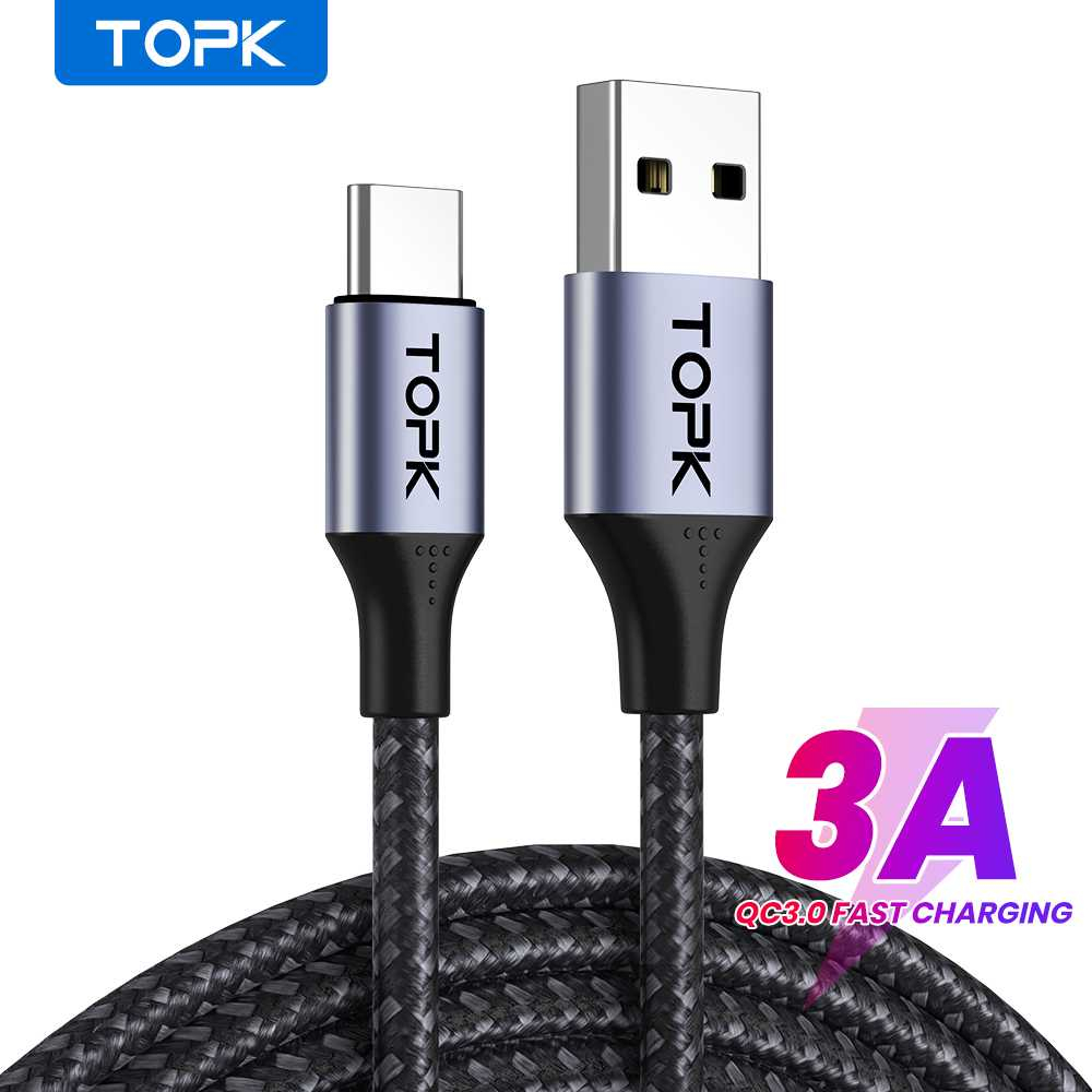 Kabel Charger Fast Charging 3A 1 Meter TOPK