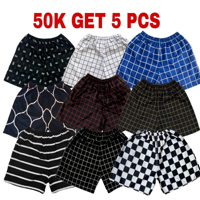 5 PCS BOXER PRIA WANITA/BOXER MOTIF/CELANA PENDEK BOXER/BOXER MURAH/BOXER GROSIR