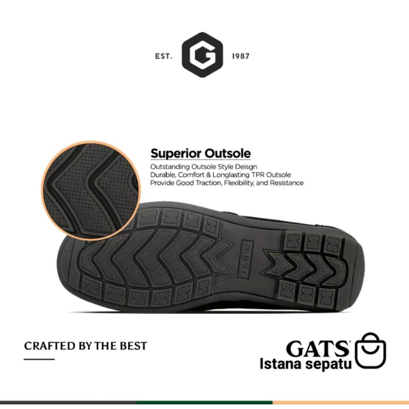 GATS - HK 0002 - Sepatu Pria Slip On Casual